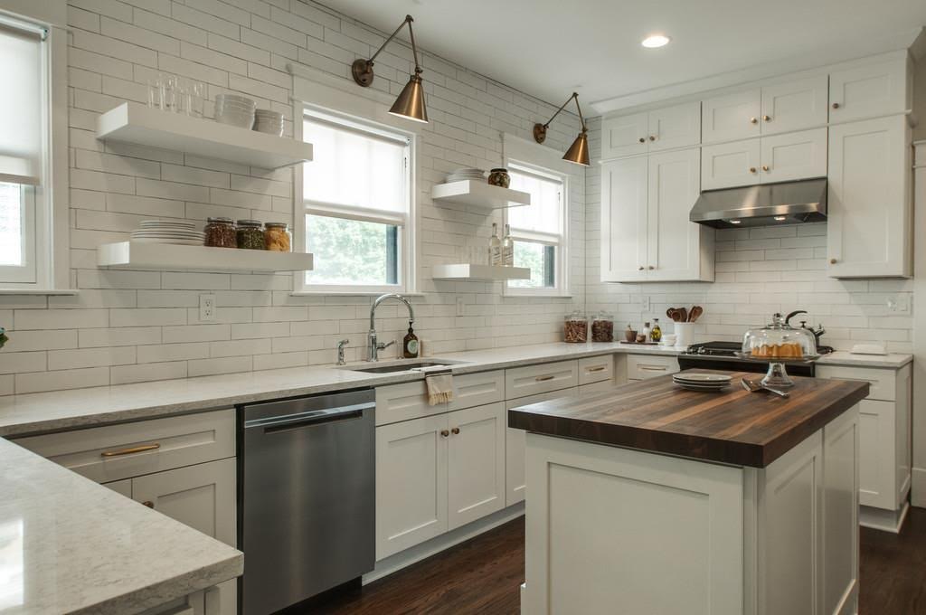 Walnut butcher block countertop with Rubio Monocoat finish