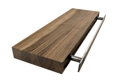 Walnut Shelf with Floating Shelf Bracket Recessed